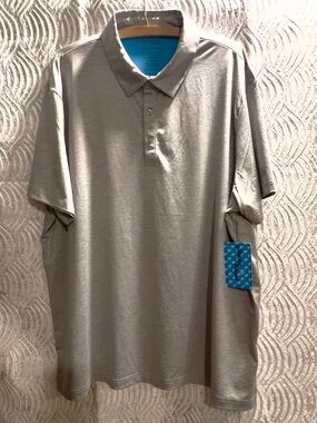 Men's Performance Polo in Heather Gray - Lightweight Short Sleeve